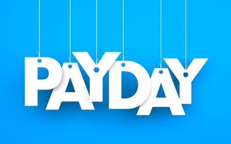 40394132-payday-word-suspended-by-ropes-on-blue-background